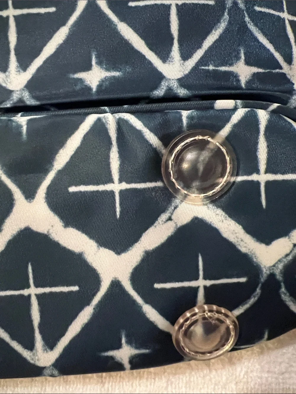 lug Navy Blue & White Quilted Crossbody Pouch